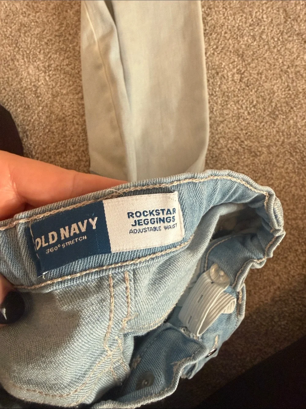 Old Navy Light Blue Heart Patch Kids Jeans